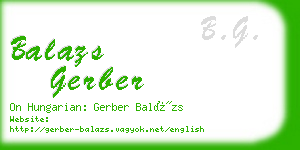 balazs gerber business card